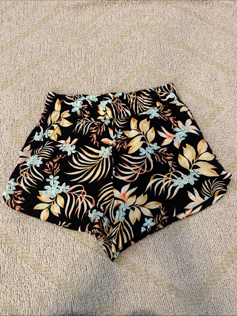 Rip Curl Tropical Floral Elastic Waist Shorts Size Large
